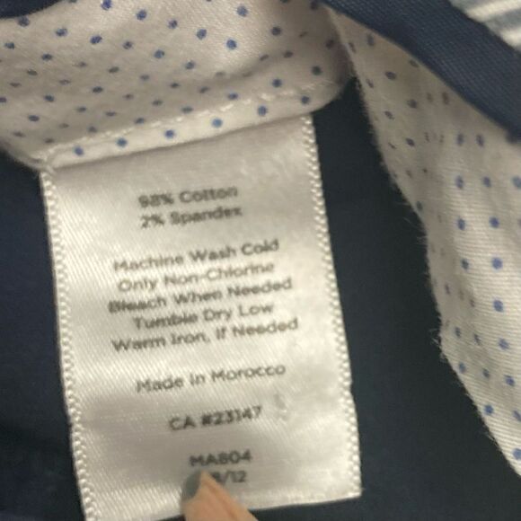 TALBOTS Signature Khaki Blue Pants Size 16 Cropped Inseam 24.5” - Picture 4 of 9